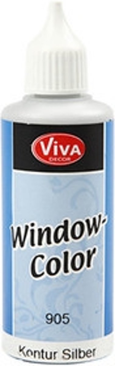 Window Color Contour, zilver, 80ml [HOB-30421]